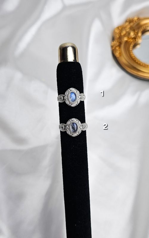 Adjustable Ring in Rainbow Moonstone (FROM SIZE 14)