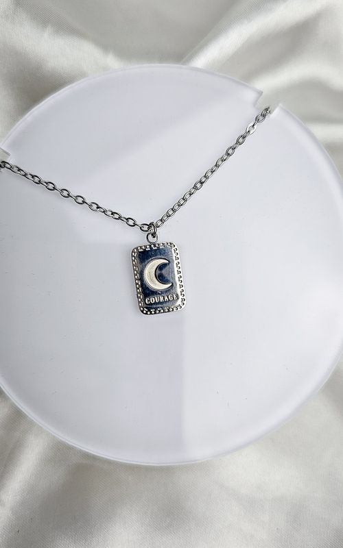 Necklace with Moon (stainless steel)