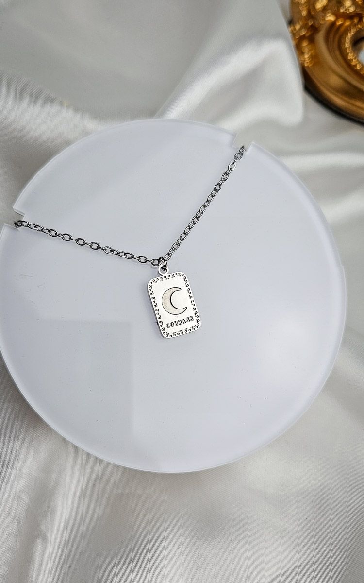 Necklace with Moon (stainless steel)