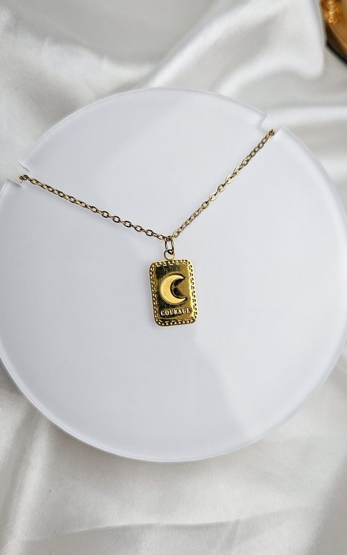 Necklace with Moon (stainless steel)