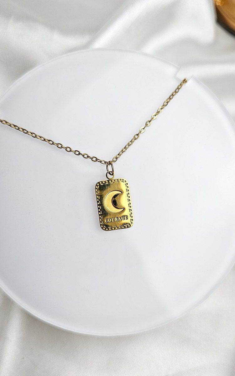 Necklace with Moon (stainless steel)