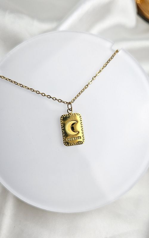 Necklace with Moon (stainless steel)