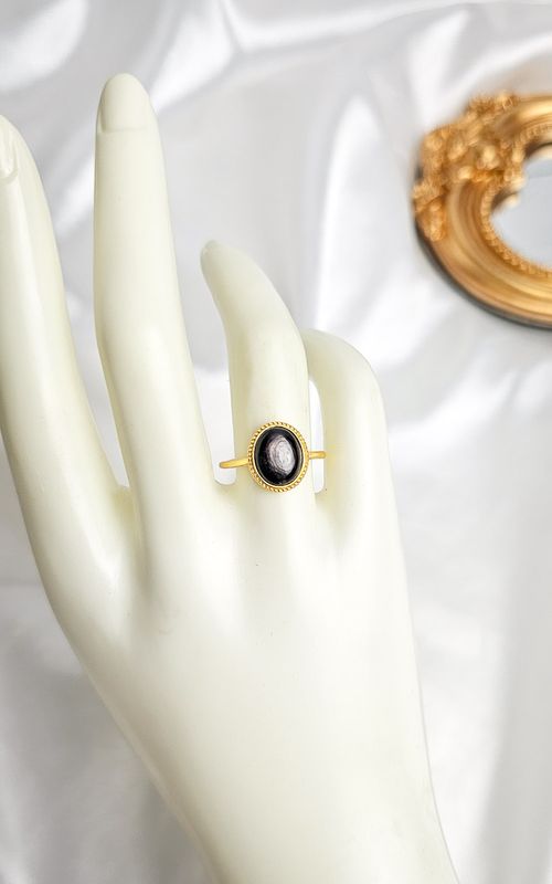 Adjustable Ring in Hyperstene n.1 (FROM SIZE 13)