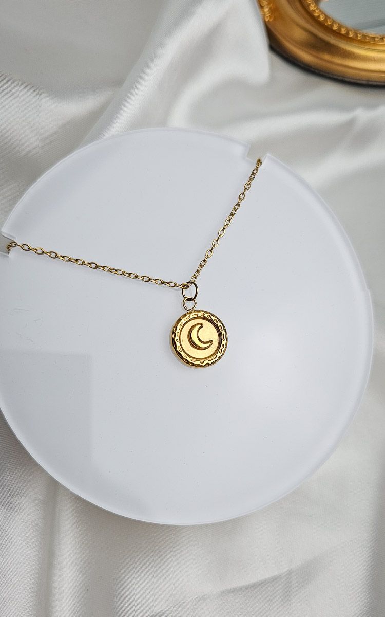Necklace with Moon (stainless steel)