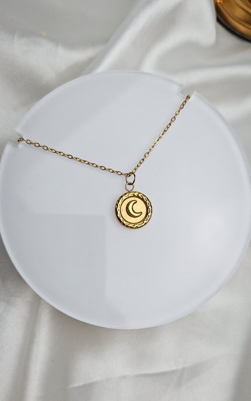 Necklace with Moon (stainless steel)