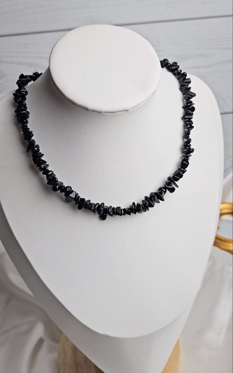 Necklace with Chips in Black Tourmaline