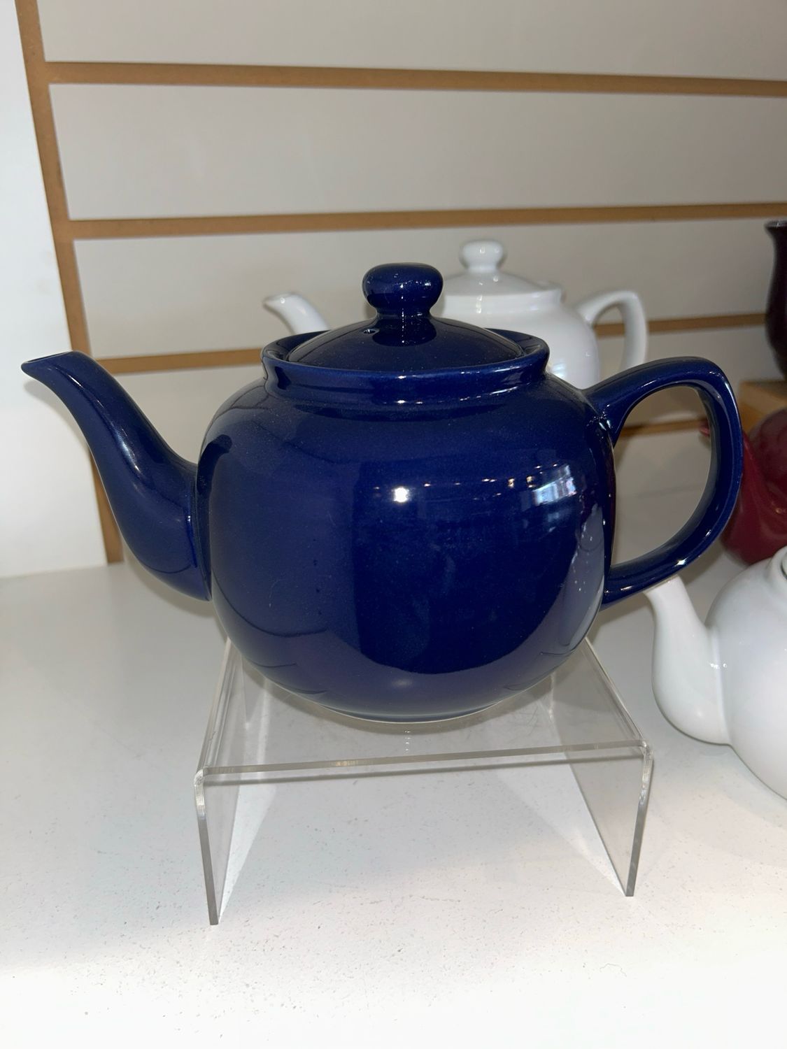 6 Cup Blue Tea Pot