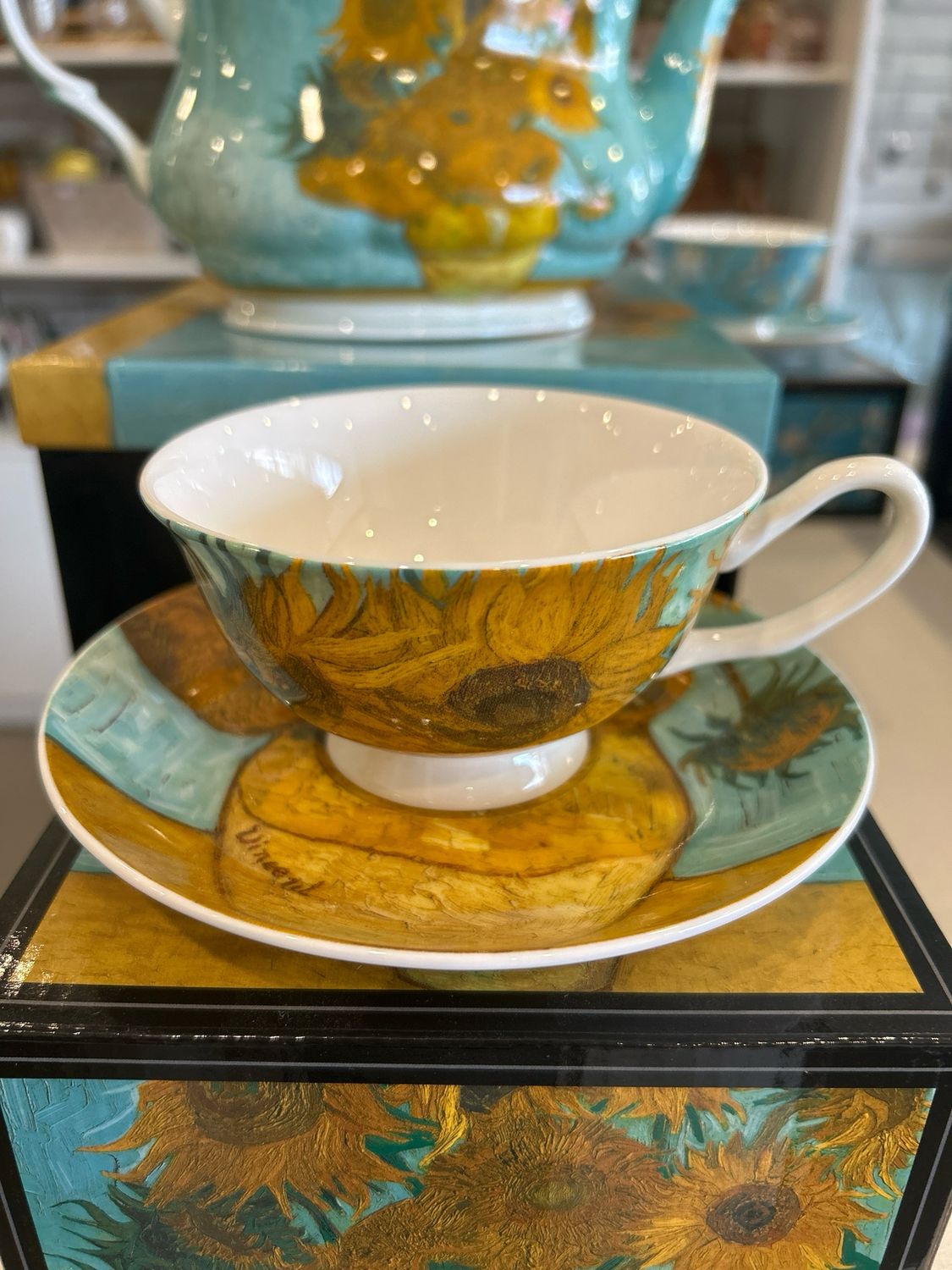 Van Gough Sunflower Cup &amp; Saucer