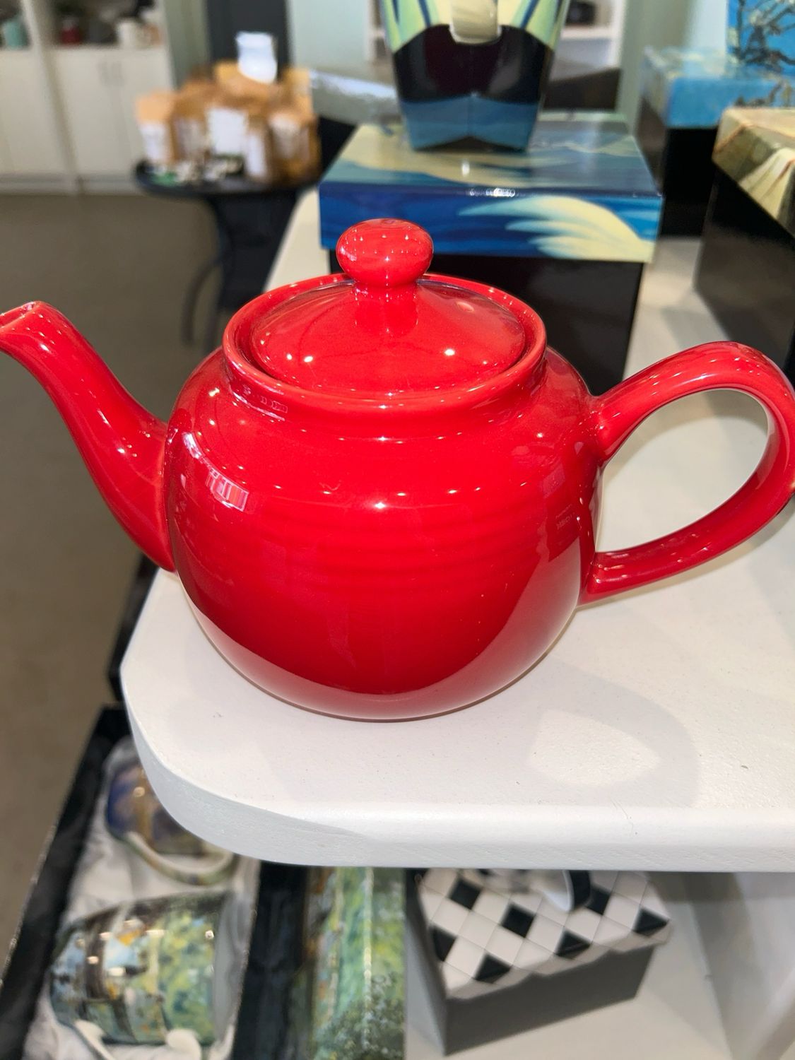 Red 3 Cup Teapot