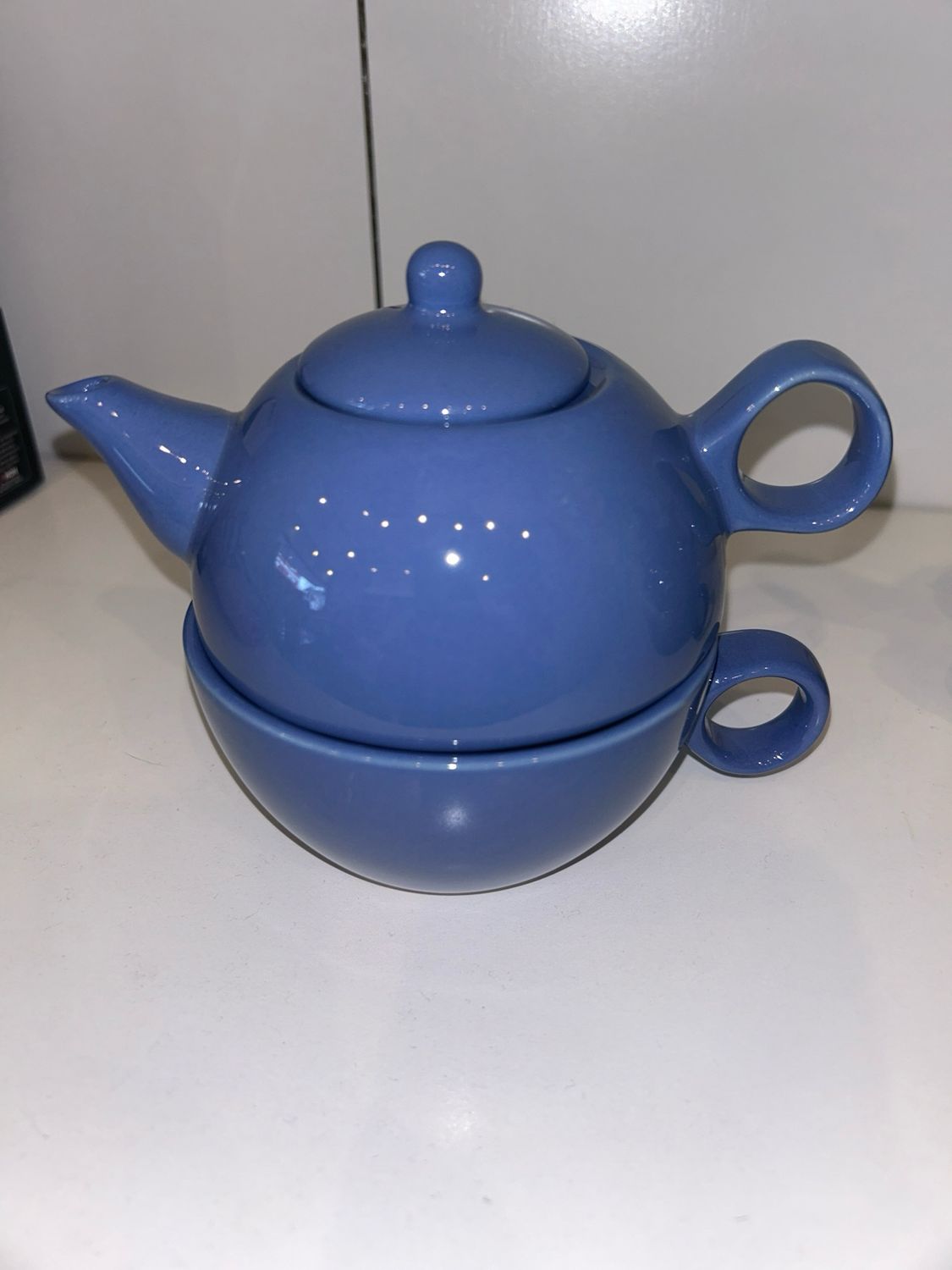 Two cup teapot and cup