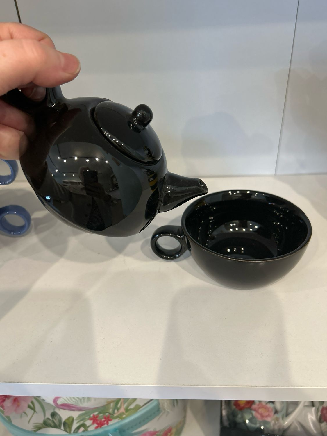 One Teapot &amp; Cup Black