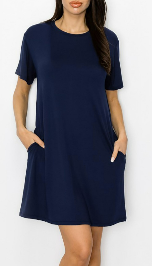 Navy T- Shirt Dress