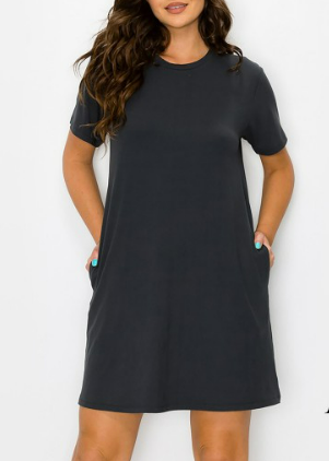 Charcoal T-Shirt Dress