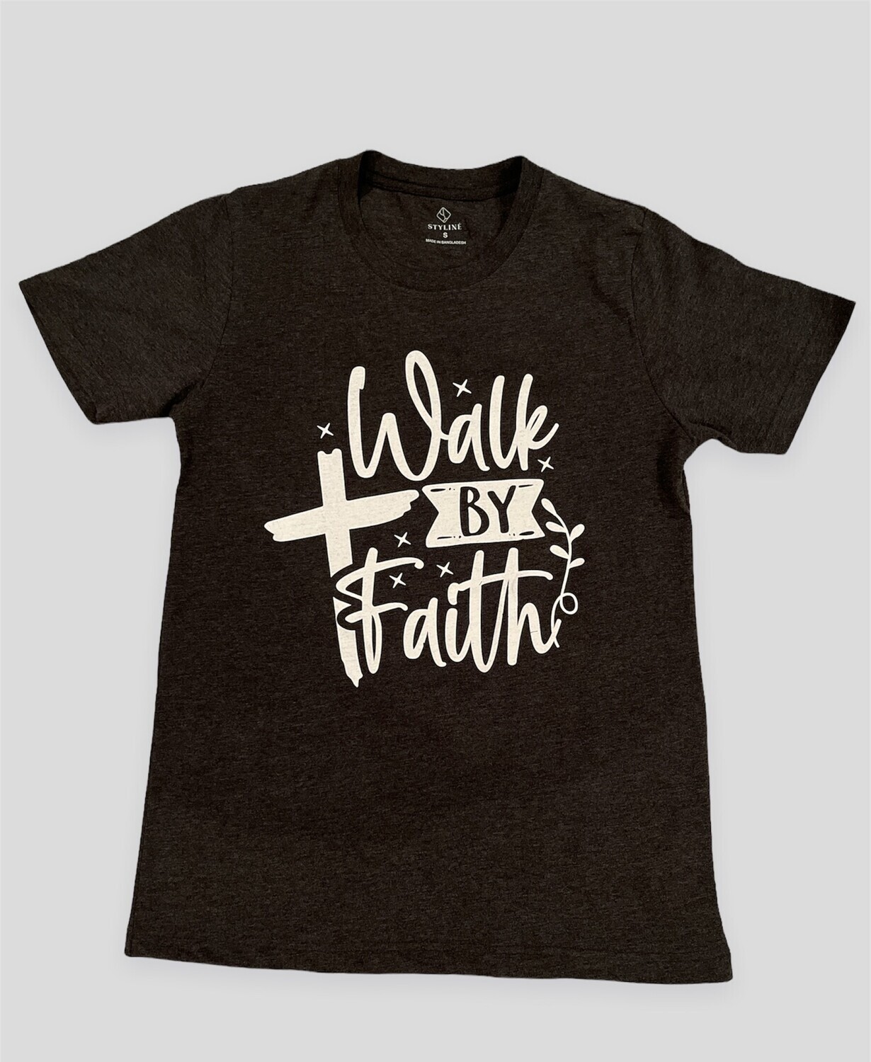 Walk By Faith T-Shirt (Charcoal)