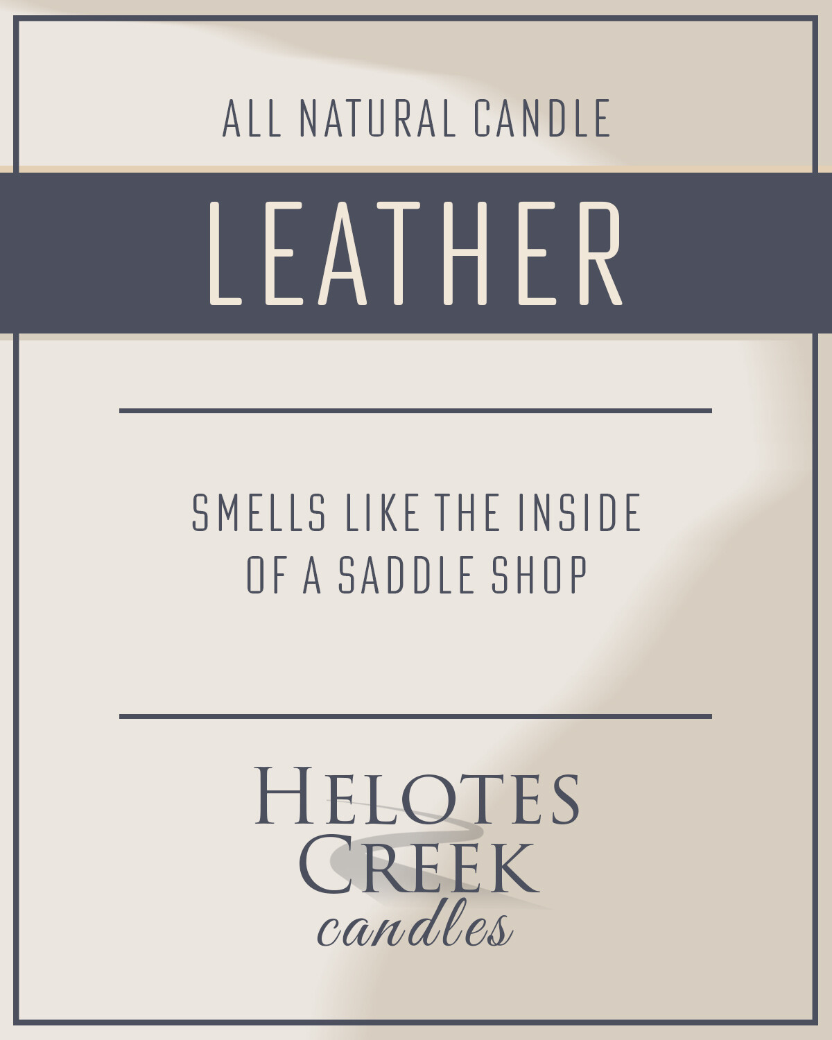 10 oz Leather Candle in Glass Jar