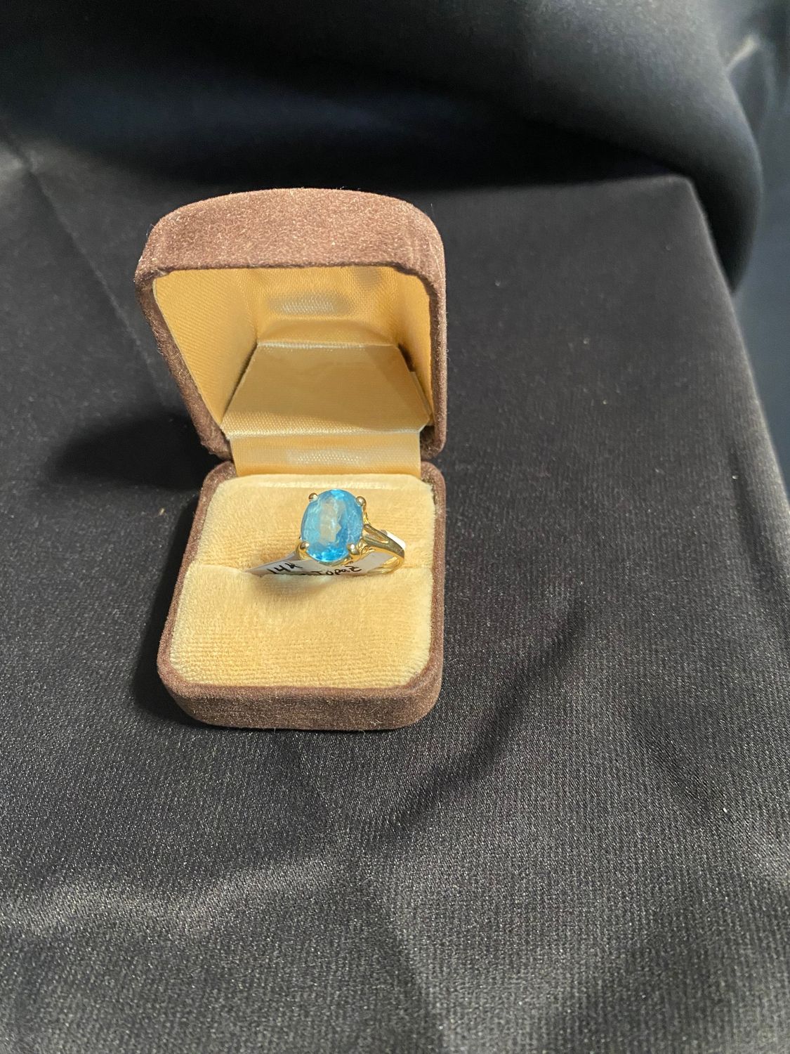14k Blue Topaz Ring