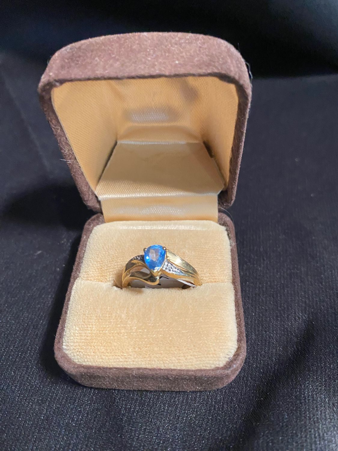 10K Blue Topaz Ring