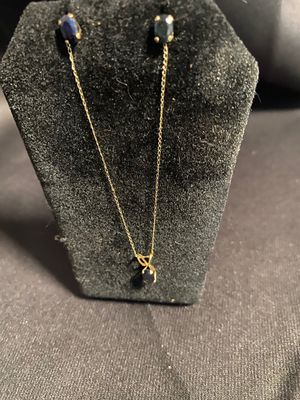 14k Sapphire Earring &amp; Necklace Set