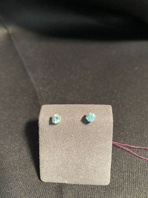 14K Blue Topaz post earrings