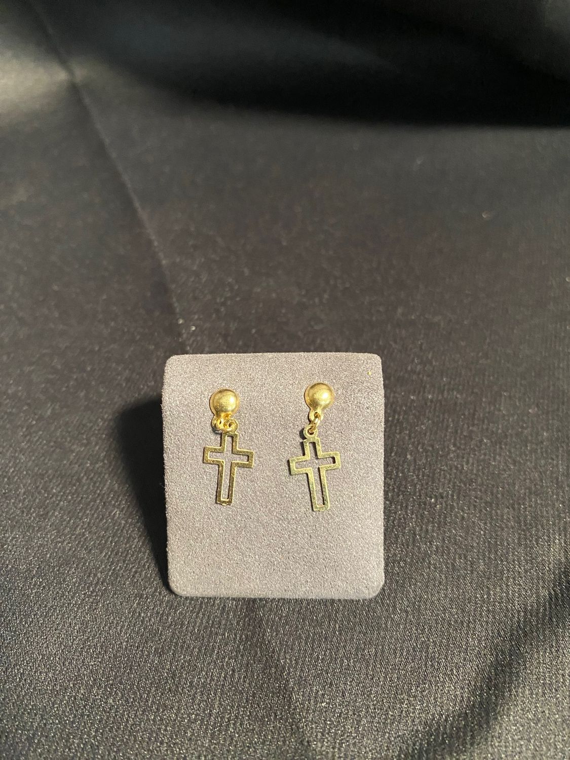 14K Gold Cross earrings