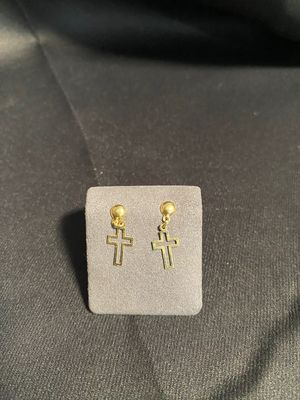 14K Gold Cross earrings
