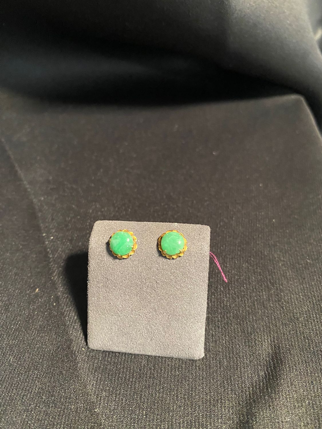 14K Nephrite earrings