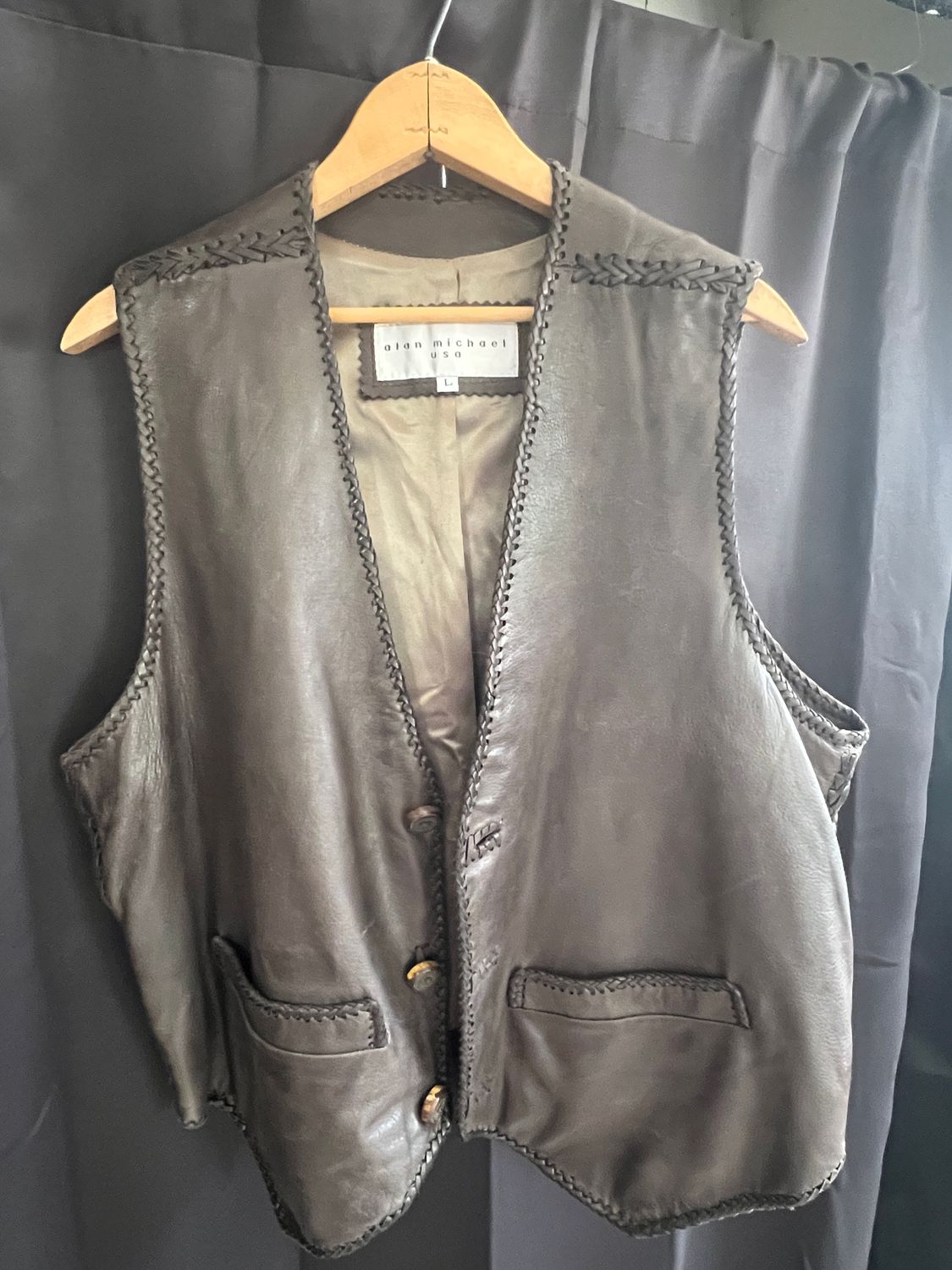 Alan Michael Leather Vest