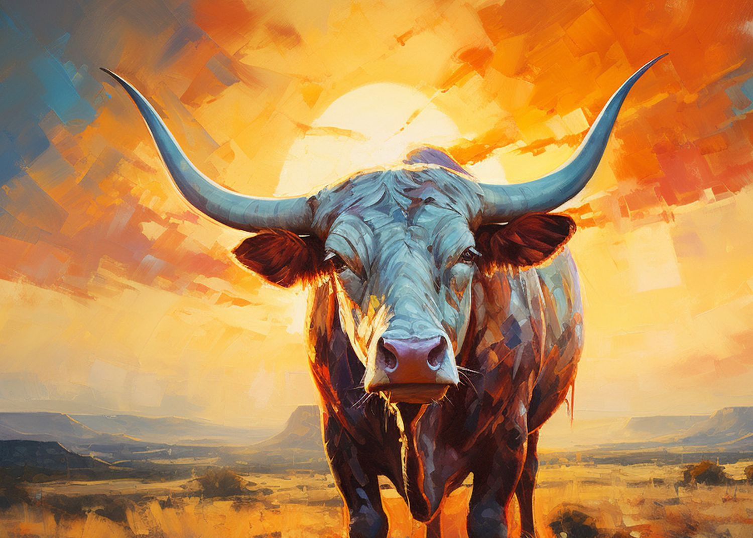 Longhorn Sunset