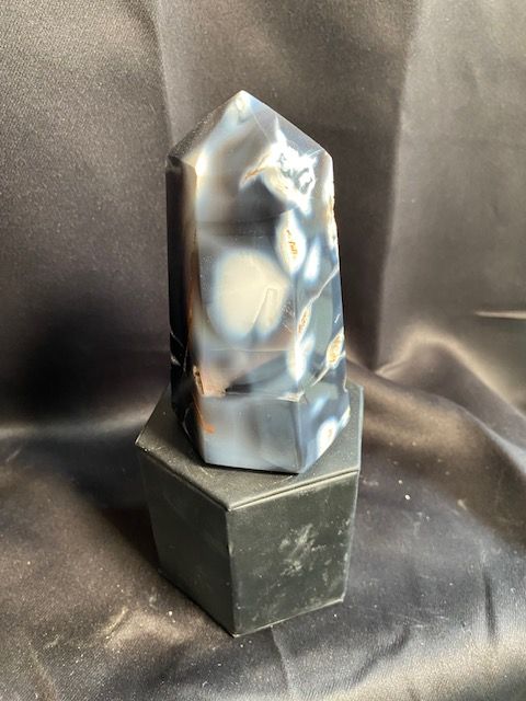 Orca Agate Crystal Prism