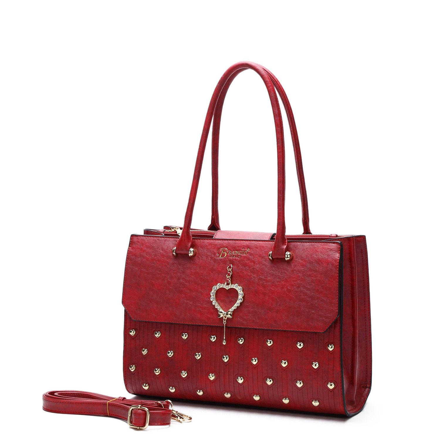 Rose Heart Purse (Brangio) Vegan Leather