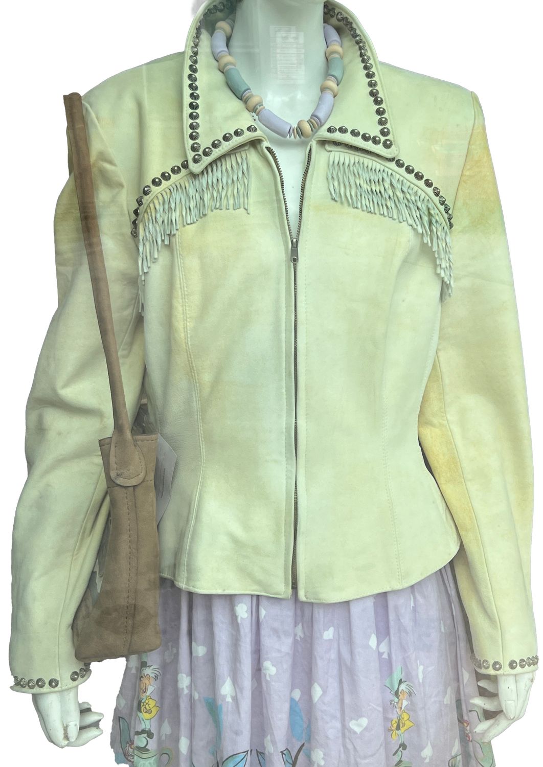 Double D Yellow Leather Jacket