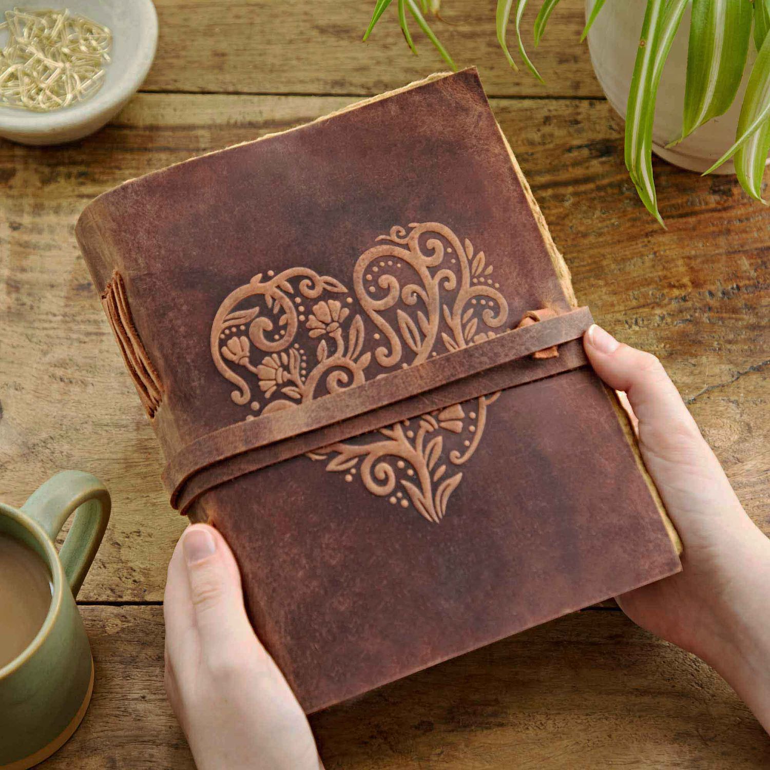 Heart Buffalo Wrap Around Journal