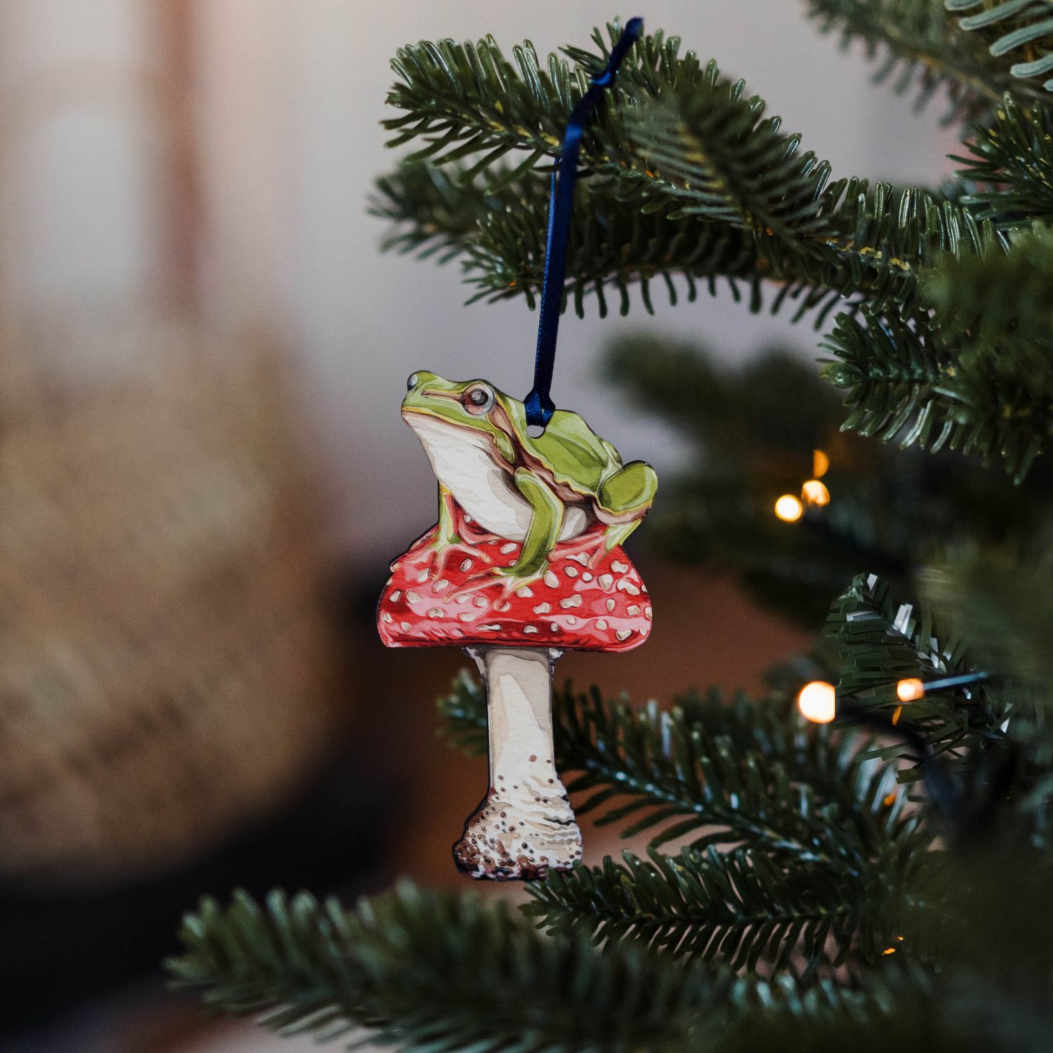 Wooden Frog Ornament