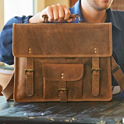 Small Buffalo Leather Satchel
