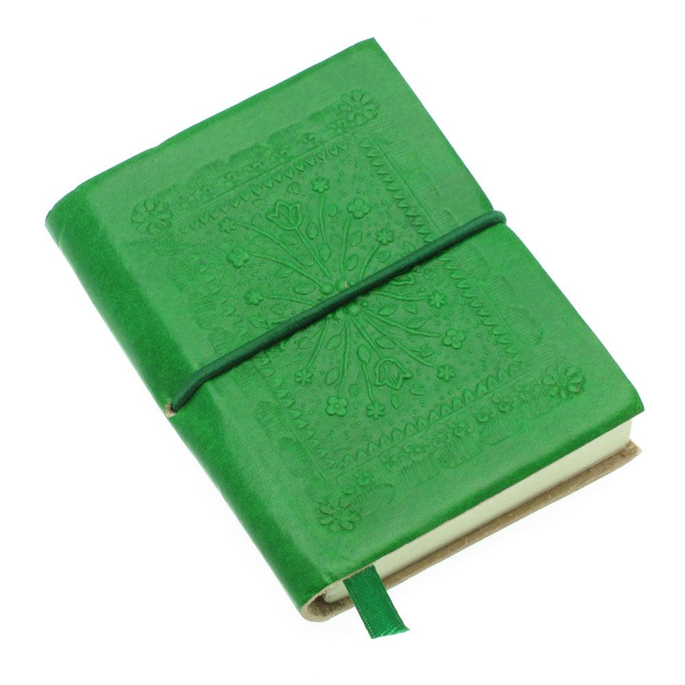 Mini Embossed Green Journal