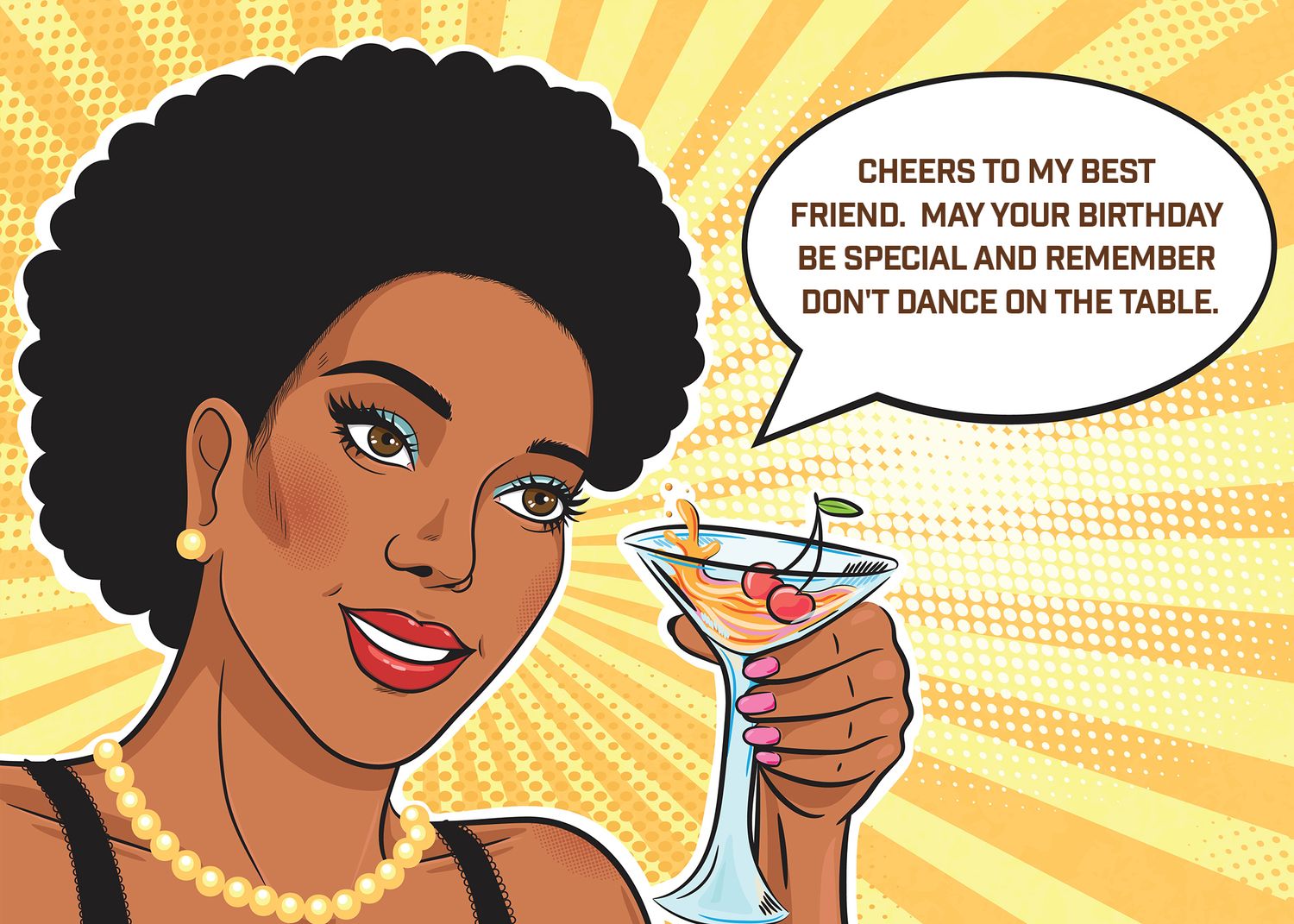 Glass of Wine Birthday Card