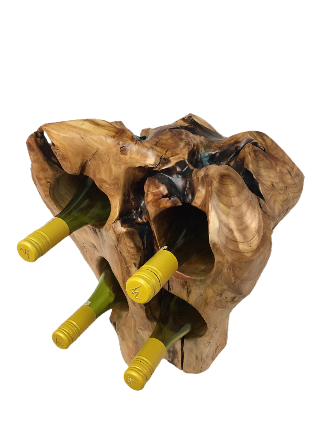 Hand Crafted Root Wine Holder 4
