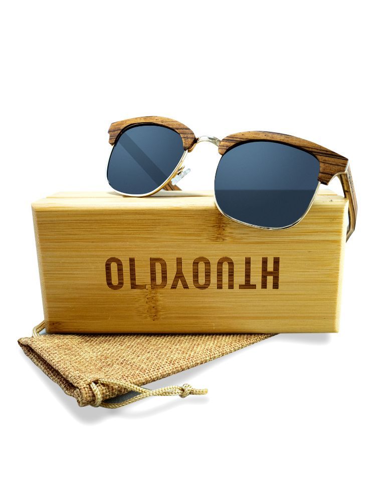 Polarized Zebra Wood Explorer Sunglasses