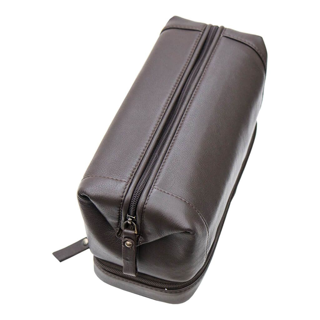 Wire Frame Travel Bag Brown