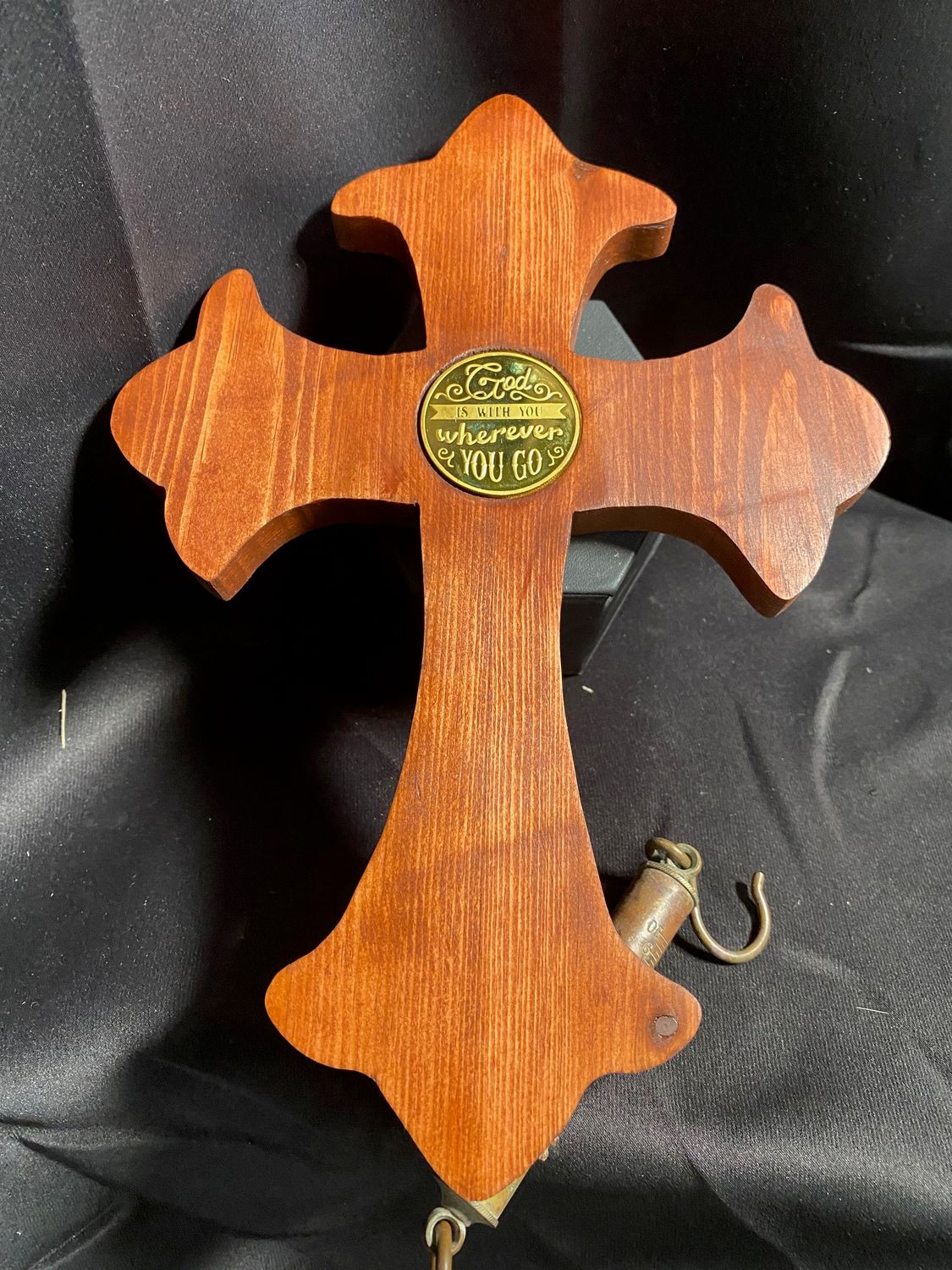 Wood Cross with Emblem