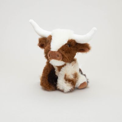 Mini Texas Longhorn Brown/ Cream