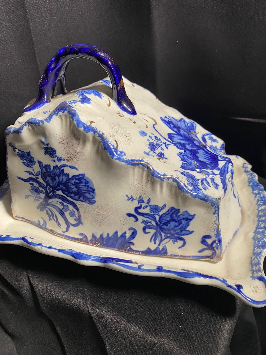 Blue and White Cheese Dish