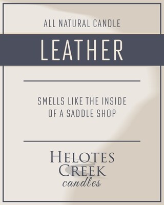 10 oz Leather Candle in Glass Jar 10 oz Leather Candle in Glass Jar