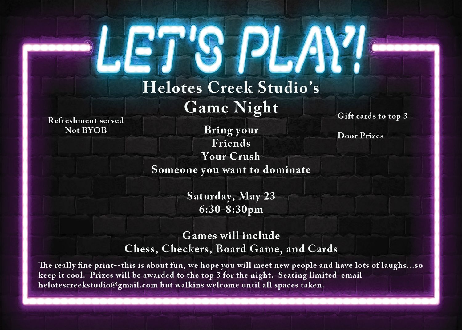 Game Night May 23rd
