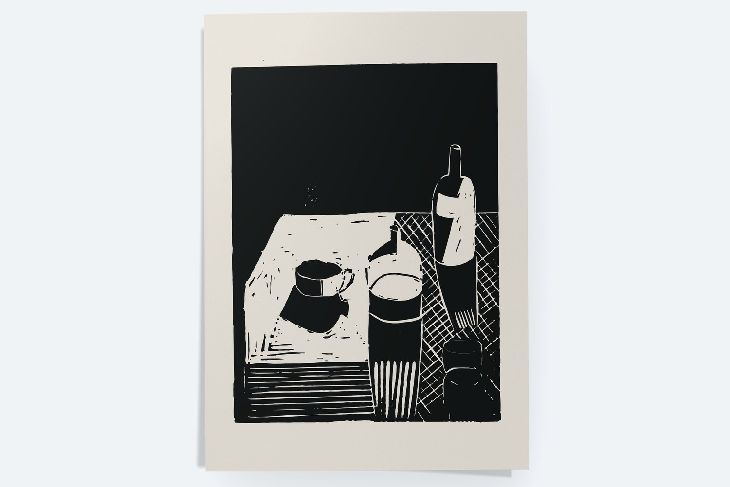 Ella Mittas A4 Woodcut - Four