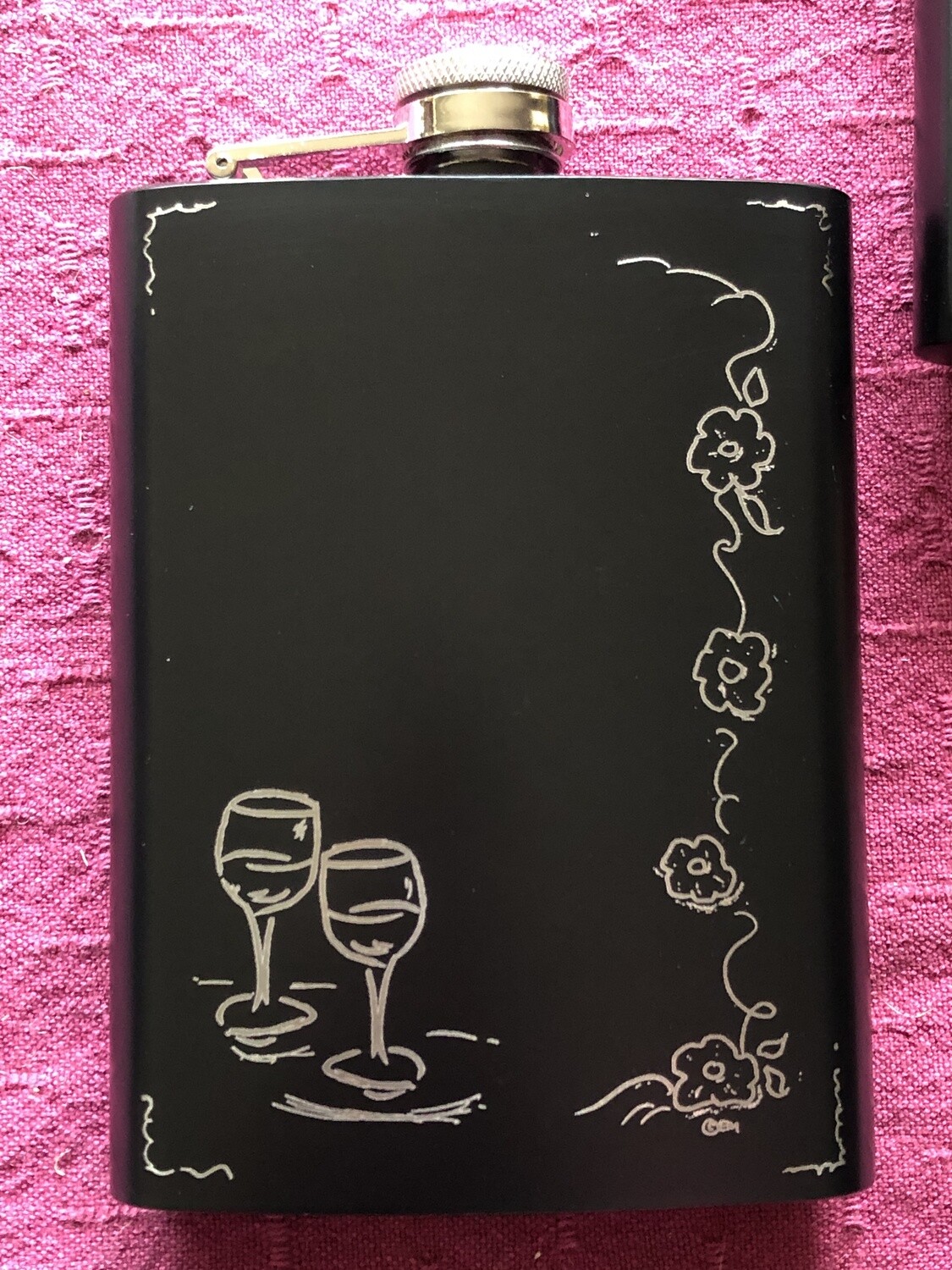 Wine Glasses Two Lower Left  Powder Coated Stainless Steel