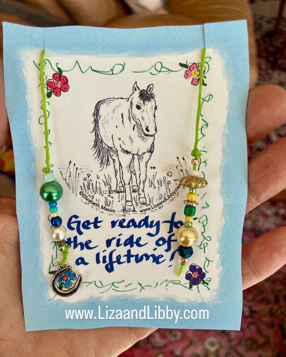 Western themed bejeweled string bookmarks FREE SHIPPING