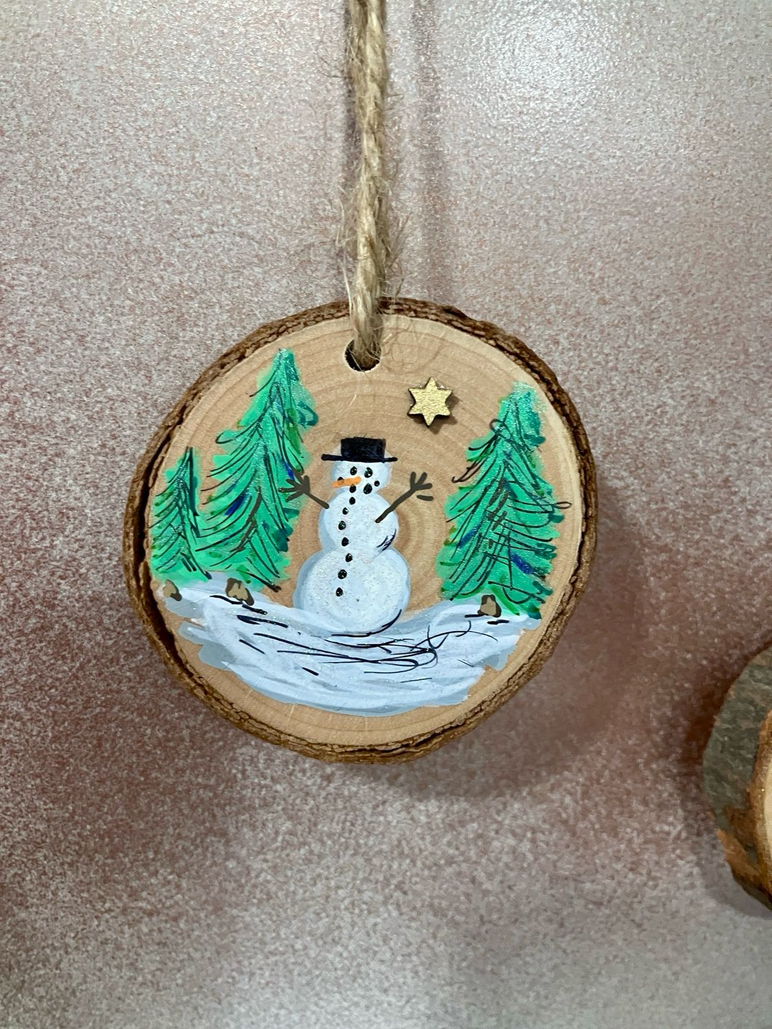 Snowman Handmade Ornament free shipping
