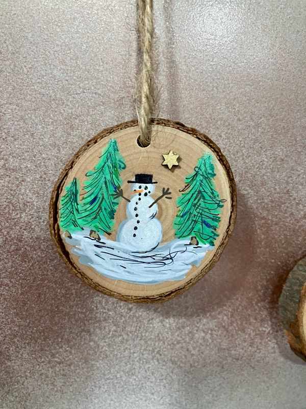 Snowman Handmade Ornament free shipping