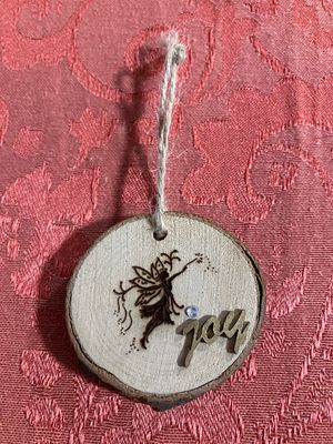 Fairy Ornament Laser Engraved Joy Bling free shipping Fairy Ornament Laser Engraved Joy Bling free shipping